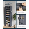 image:imageSONGMICS Home Shoe Rack 10Tier Tall Narrow Metal Shoe Organizer with Dust Cover 112 x 191 x 632 Inches Vertical Storage Cabinet for Closet Entryway BlackGrey