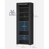 image:imageSONGMICS Home Shoe Rack 10Tier Tall Narrow Metal Shoe Organizer with Dust Cover 112 x 191 x 632 Inches Vertical Storage Cabinet for Closet Entryway BlackBlack
