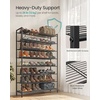 image:imageSONGMICS Metal Shoe Rack Free Standing Shoe Organizer for Entryway Closet Garage Small Spaces HeavyDuty Slim Steel Storage Shelf 4Tier Fits 1520 Pairs Black ULMR044BP01Black