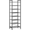 image:imageSONGMICS Metal Shoe Rack Free Standing Shoe Organizer for Entryway Closet Garage Small Spaces HeavyDuty Slim Steel Storage Shelf 4Tier Fits 1520 Pairs Black ULMR044BP01Black