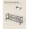 image:imageSONGMICS Metal Shoe Rack Free Standing Shoe Organizer for Entryway Closet Garage Small Spaces HeavyDuty Slim Steel Storage Shelf 4Tier Fits 1520 Pairs Black ULMR044BP01Black