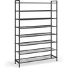 image:imageSONGMICS Metal Shoe Rack Free Standing Shoe Organizer for Entryway Closet Garage Small Spaces HeavyDuty Slim Steel Storage Shelf 4Tier Fits 1520 Pairs Black ULMR044BP01Black