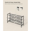 image:imageSONGMICS Metal Shoe Rack Free Standing Shoe Organizer for Entryway Closet Garage Small Spaces HeavyDuty Slim Steel Storage Shelf 4Tier Fits 1520 Pairs Black ULMR044BP01Black