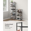 image:imageSONGMICS Metal Shoe Rack Free Standing Shoe Organizer for Entryway Closet Garage Small Spaces HeavyDuty Slim Steel Storage Shelf 4Tier Fits 1520 Pairs Black ULMR044BP01Black