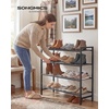 image:imageSONGMICS Metal Shoe Rack Free Standing Shoe Organizer for Entryway Closet Garage Small Spaces HeavyDuty Slim Steel Storage Shelf 4Tier Fits 1520 Pairs Black ULMR044BP01Black
