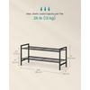 image:imageSONGMICS Metal Shoe Rack Free Standing Shoe Organizer for Entryway Closet Garage Small Spaces HeavyDuty Slim Steel Storage Shelf 4Tier Fits 1520 Pairs Black ULMR044BP01Black