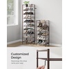 image:imageSONGMICS Metal Shoe Rack Free Standing Shoe Organizer for Entryway Closet Garage Small Spaces HeavyDuty Slim Steel Storage Shelf 4Tier Fits 1520 Pairs Black ULMR044BP01Bronze