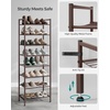 image:imageSONGMICS Metal Shoe Rack Free Standing Shoe Organizer for Entryway Closet Garage Small Spaces HeavyDuty Slim Steel Storage Shelf 4Tier Fits 1520 Pairs Black ULMR044BP01Bronze