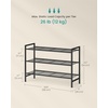 image:imageSONGMICS Metal Shoe Rack Free Standing Shoe Organizer for Entryway Closet Garage Small Spaces HeavyDuty Slim Steel Storage Shelf 4Tier Fits 1520 Pairs Black ULMR044BP01Black