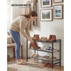 image:imageSONGMICS Metal Shoe Rack Free Standing Shoe Organizer for Entryway Closet Garage Small Spaces HeavyDuty Slim Steel Storage Shelf 4Tier Fits 1520 Pairs Black ULMR044BP01Black
