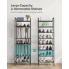 image:imageSONGMICS Metal Shoe Rack Free Standing Shoe Organizer for Entryway Closet Garage Small Spaces HeavyDuty Slim Steel Storage Shelf 4Tier Fits 1520 Pairs Black ULMR044BP01Black