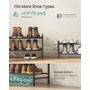 image:imageSONGMICS Metal Shoe Rack Free Standing Shoe Organizer for Entryway Closet Garage Small Spaces HeavyDuty Slim Steel Storage Shelf 4Tier Fits 1520 Pairs Black ULMR044BP01Black