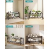 image:imageSONGMICS Metal Shoe Rack Free Standing Shoe Organizer for Entryway Closet Garage Small Spaces HeavyDuty Slim Steel Storage Shelf 4Tier Fits 1520 Pairs Black ULMR044BP01Black