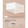 image:imageSONGMICS Shoe Boxes Shoe Storage Organizers Rack for Closet Plastic Stackable Sneaker Containers Case 12 Pack Transparent and Cloud White ULSP312W01Transparent  Cloud White