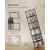 image:imageSONGMICS Shoe Boxes Shoe Storage Organizers Rack for Closet Plastic Stackable Sneaker Containers Case 12 Pack Transparent and Cloud White ULSP312W01Transparent  Ink Black