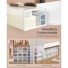 image:imageSONGMICS Shoe Boxes Shoe Storage Organizers Rack for Closet Plastic Stackable Sneaker Containers Case 12 Pack Transparent and Cloud White ULSP312W01Transparent  Cloud White