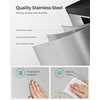 image:imageSONGMICS 2 x 66 Gallon Open Top Trash Can Dual Compartment Garbage Can for Waste and Recycling Stainless Steel Trash Bin for Office Restaurant Commercial Use Metallic Silver ULTB710E50Metallic Silver