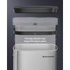 image:imageSONGMICS 2 x 66 Gallon Open Top Trash Can Dual Compartment Garbage Can for Waste and Recycling Stainless Steel Trash Bin for Office Restaurant Commercial Use Metallic Silver ULTB710E50Silver