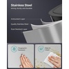 image:imageSONGMICS 2 x 66 Gallon Open Top Trash Can Dual Compartment Garbage Can for Waste and Recycling Stainless Steel Trash Bin for Office Restaurant Commercial Use Metallic Silver ULTB710E50Silver