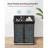 image:imageSONGMICS 2 x 66 Gallon Open Top Trash Can Dual Compartment Garbage Can for Waste and Recycling Stainless Steel Trash Bin for Office Restaurant Commercial Use Metallic Silver ULTB710E50Metallic Silver