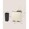 image:imageSONGMICS HOME Trash Can with 2 Compartments for Kitchen Garbage Can with 15 Trash Bags BeigeBeige