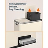 image:imageSONGMICS HOME Trash Can with 2 Compartments for Kitchen Garbage Can with 15 Trash Bags BeigeBeige