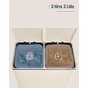 image:imageSONGMICS HOME Trash Can with 2 Compartments for Kitchen Garbage Can with 15 Trash Bags BeigeBeige