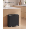 image:imageSONGMICS HOME Trash Can with 2 Compartments for Kitchen Garbage Can with 15 Trash Bags BeigeBlack