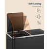 image:imageSONGMICS HOME Trash Can with 2 Compartments for Kitchen Garbage Can with 15 Trash Bags BeigeBlack