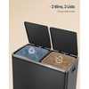 image:imageSONGMICS HOME Trash Can with 2 Compartments for Kitchen Garbage Can with 15 Trash Bags BeigeBlack