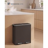 image:imageSONGMICS HOME Trash Can with 2 Compartments for Kitchen Garbage Can with 15 Trash Bags BeigeBrown