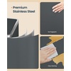 image:imageSONGMICS HOME Trash Can with 2 Compartments for Kitchen Garbage Can with 15 Trash Bags BeigeGreenish Gray