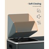 image:imageSONGMICS HOME Trash Can with 2 Compartments for Kitchen Garbage Can with 15 Trash Bags BeigeGreenish Gray