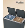 image:imageSONGMICS HOME Trash Can with 2 Compartments for Kitchen Garbage Can with 15 Trash Bags BeigeGreenish Gray