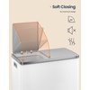 image:imageSONGMICS HOME Trash Can with 2 Compartments for Kitchen Garbage Can with 15 Trash Bags BeigeWhite