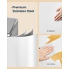 image:imageSONGMICS HOME Trash Can with 2 Compartments for Kitchen Garbage Can with 15 Trash Bags BeigeWhite