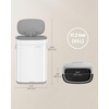image:imageSONGMICS Kitchen Trash Can 172Gallon 65 L Motion Sensor Garbage Can Stainless Steel Trash Bin Ozone Odor Control StayOpen Cloud White ULTB660W01Cloud White