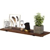 image:imageSONGMICS Set of 2 Wall Shelves Floating Shelf Decorative Shelves Retro Style for Living Room Kitchen Study Hallway Max Capacity 22 lb for Each 236 x 79 x 27 Inches Brown and Black ULWS04NB