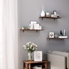 image:imageSONGMICS Set of 2 Wall Shelves Floating Shelf Decorative Shelves Retro Style for Living Room Kitchen Study Hallway Max Capacity 22 lb for Each 236 x 79 x 27 Inches Brown and Black ULWS04NB