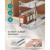 image:imageSONGMICS 2 Tier Pull Out Spice Rack for inside Cabinets Spice Organizer Slide Out Cabinet Organizer Steel for Kitchen Cabinet Storage Black UKCS117B101Silver