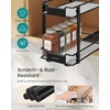 image:imageSONGMICS 2 Tier Pull Out Spice Rack for inside Cabinets Spice Organizer Slide Out Cabinet Organizer Steel for Kitchen Cabinet Storage Black UKCS117B101Black