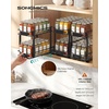 image:imageSONGMICS 2 Tier Pull Out Spice Rack for inside Cabinets Spice Organizer Slide Out Cabinet Organizer Steel for Kitchen Cabinet Storage Black UKCS117B101Black