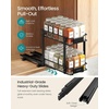 image:imageSONGMICS 2 Tier Pull Out Spice Rack for inside Cabinets Spice Organizer Slide Out Cabinet Organizer Steel for Kitchen Cabinet Storage Black UKCS117B101Black