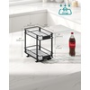 image:imageSONGMICS 2 Tier Pull Out Spice Rack for inside Cabinets Spice Organizer Slide Out Cabinet Organizer Steel for Kitchen Cabinet Storage Black UKCS117B101Black