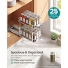 image:imageSONGMICS 2 Tier Pull Out Spice Rack for inside Cabinets Spice Organizer Slide Out Cabinet Organizer Steel for Kitchen Cabinet Storage Black UKCS117B101Silver
