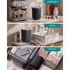image:imageSONGMICS Mini Desk Trash Can with Lid Small Table Round Wastebasket Mini Trash Can for Desk Bathroom Vanity Bedroom Car Stainless Steel Swing Lid 07 Gal Blue ULTB250Q101Ink Black