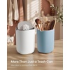 image:imageSONGMICS Mini Desk Trash Can with Lid Small Table Round Wastebasket Mini Trash Can for Desk Bathroom Vanity Bedroom Car Stainless Steel Swing Lid 07 Gal Blue ULTB250Q101Cloud White