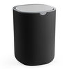 image:imageSONGMICS Mini Desk Trash Can with Lid Small Table Round Wastebasket Mini Trash Can for Desk Bathroom Vanity Bedroom Car Stainless Steel Swing Lid 07 Gal Blue ULTB250Q101Ink Black