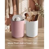 image:imageSONGMICS Mini Desk Trash Can with Lid Small Table Round Wastebasket Mini Trash Can for Desk Bathroom Vanity Bedroom Car Stainless Steel Swing Lid 07 Gal Blue ULTB250Q101Jelly Pink