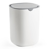 image:imageSONGMICS Mini Desk Trash Can with Lid Small Table Round Wastebasket Mini Trash Can for Desk Bathroom Vanity Bedroom Car Stainless Steel Swing Lid 07 Gal Blue ULTB250Q101Cloud White